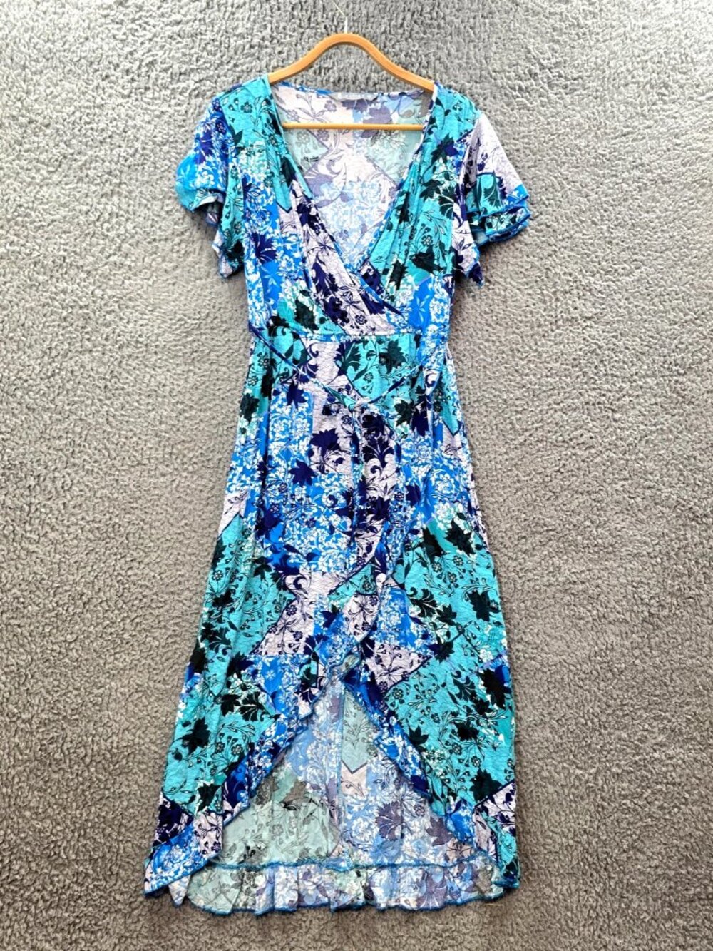 Katies Womens Wrap Midi Dress